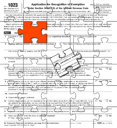 IRS form 1023 puzzle